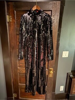 NWTs - Commission Black Sequin Long Dress